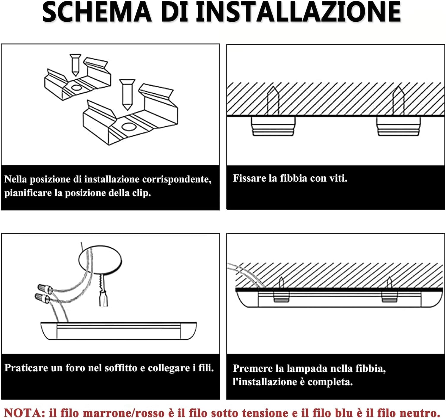 Plafoniera Da Officina, 115Cm 40W LED Luminaire 4800LM Lampada Da Soffitto, 3000K Bianco Caldo Lineare Tubo Neon LED Sottopensile Luce per Garage Ufficio Cucina Barra Magazzino,2Pack