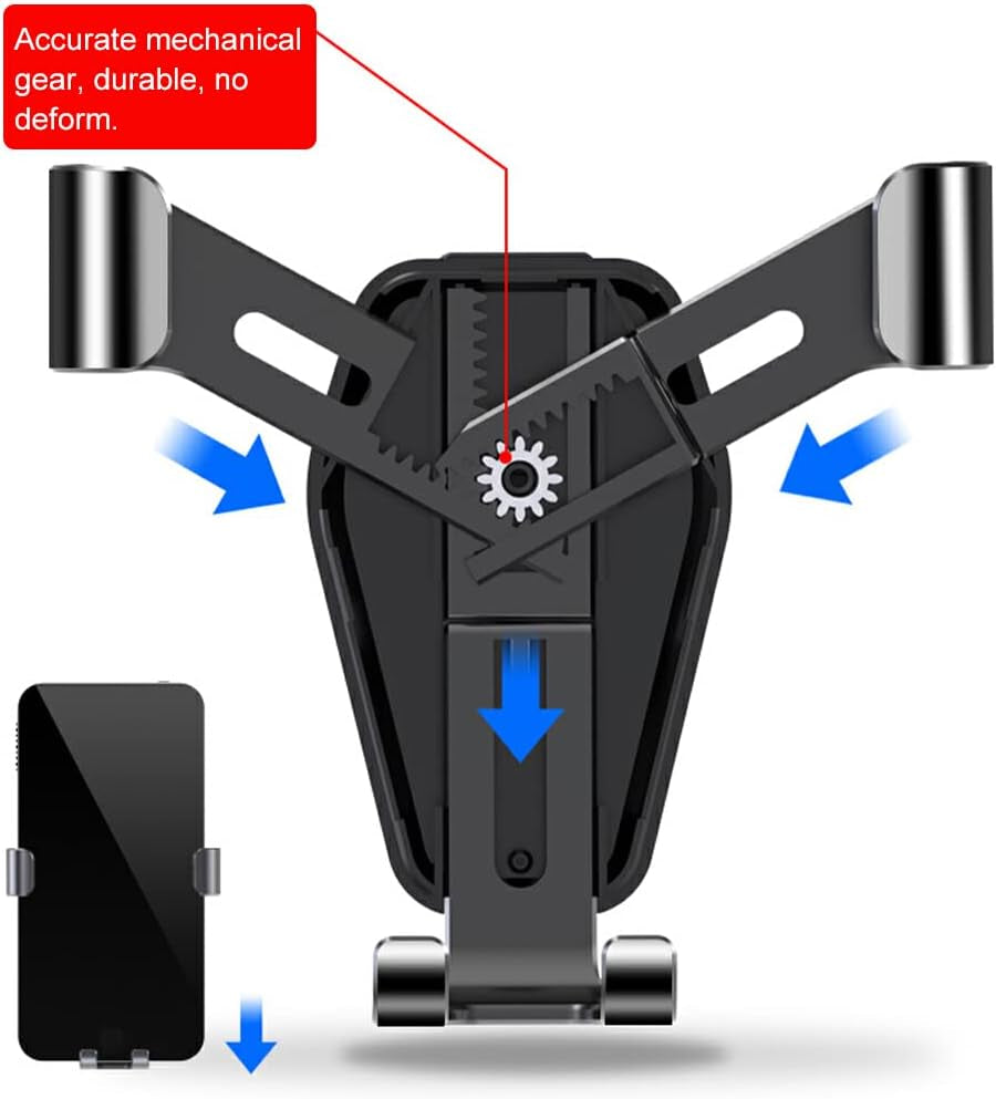 Supporto per Telefono a Gravità Supporto per Telefono Cellulare Supporto per Presa D'Aria per Cruscotto Anteriore per Auto Supporto Universale per Accessori Automobilistici Da 4,6-7 Pollici