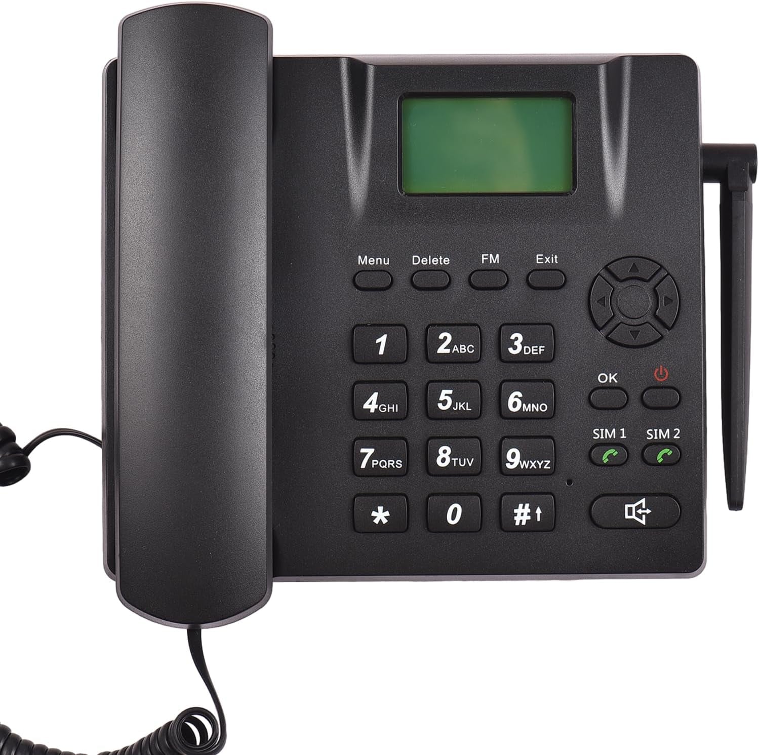 Telefono Fisso Con Sim, GSM850/900/1800/1900MHZ, Dual SIM Segnale 2G, Telefono Fisso Anziani Con Funzione Registrazione, per Casa, Ufficio, Hotel