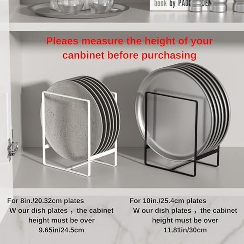 Porta Piatti Organizer per Piatti, Confezione Da 2, Rack Verticale per Scolapiatti in Metallo, per Bancone Della Cucina, 16,3 X 11,4 X 20,1 Cm, Nero