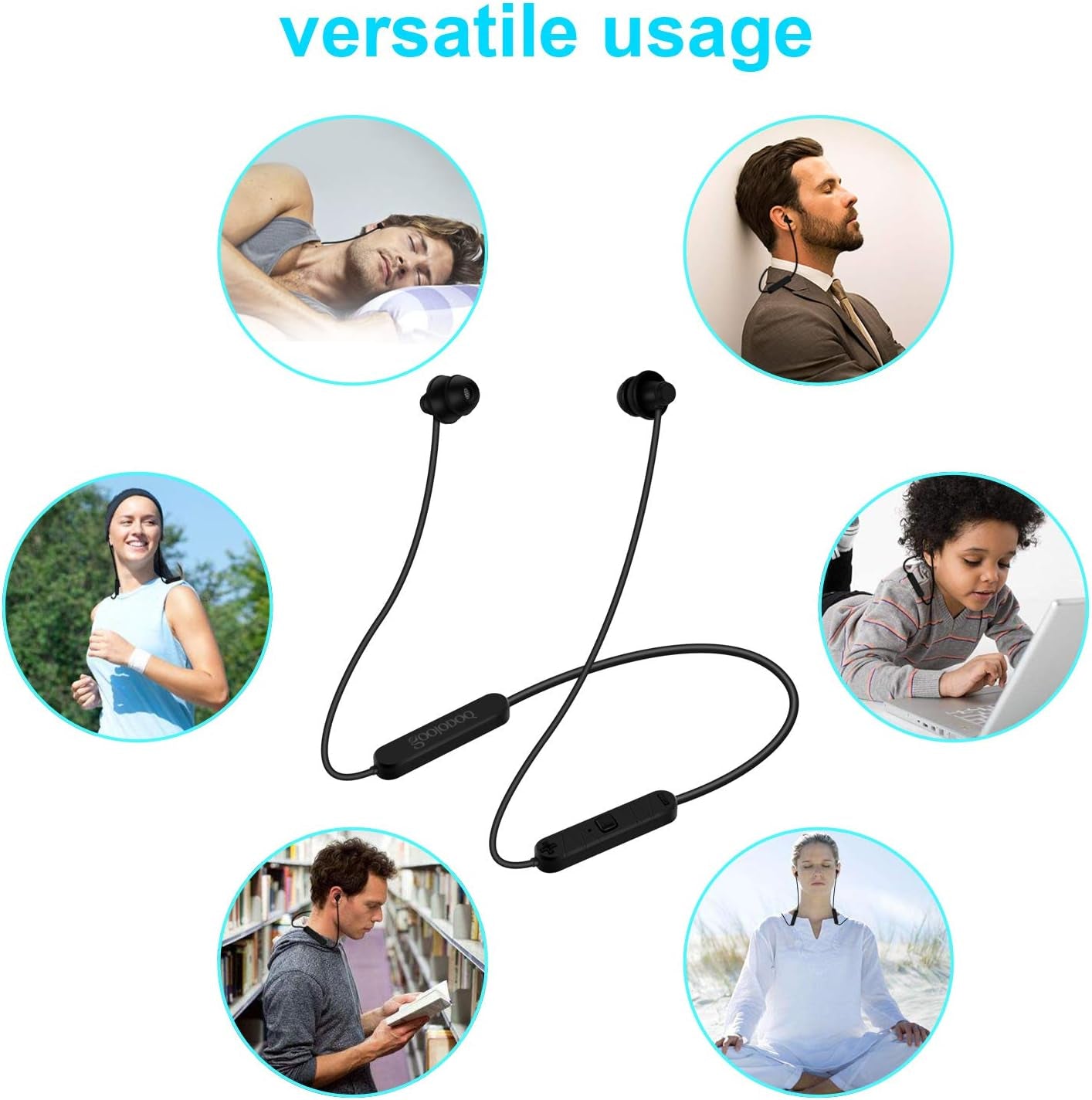 Cuffie per Dormire Bluetooth 5.0 Auricolari In-Ear Morbidi per Insonnia, Traversine Laterali, Palestra, Relax E Sport