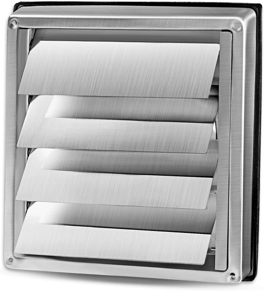 Griglia di protezione dalle intemperie in acciaio inox griglia di ventilazione lamelle mobili 100 mm 125 mm 150 mm