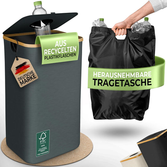 ® Contenitore per Bottiglie Di Pegni [Con Borsa per Il Trasporto XXL, Contenitore Da Collezione per Vuoti E Rifiuti Di Vetro, per Bottiglie Di Pegni | Raccoglitore Di Bottiglie per Cucina E