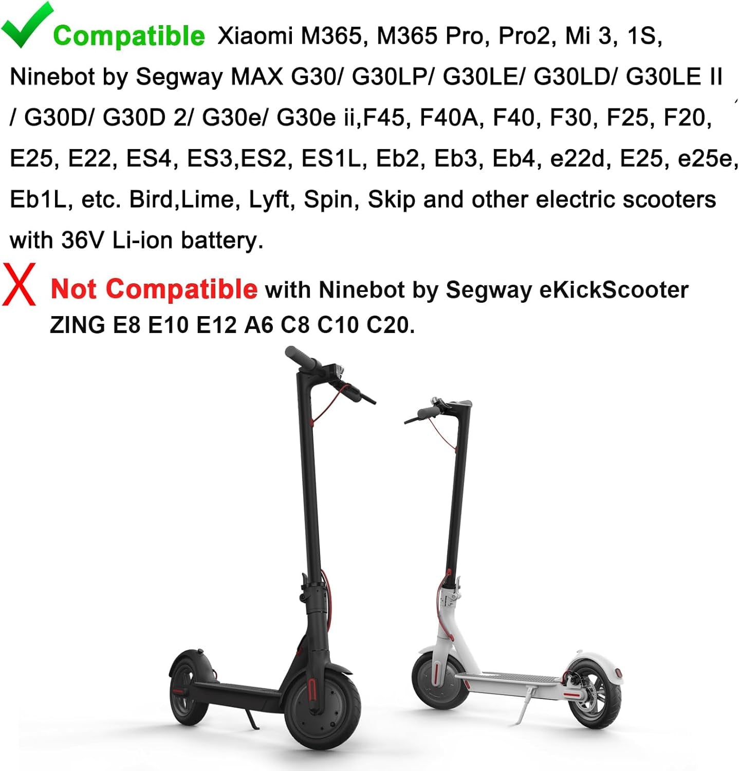 42V 2A Caricabatterie per Monopattini Elettrici per Ninebot ES1 ES2 ES4 ES3 E22E E25E E45E, Xiaomi M365, Pro, Pro 2, Mi 3, S1 S2, Caricabatterie 36V per Xiaomi E Ninebot Scooter