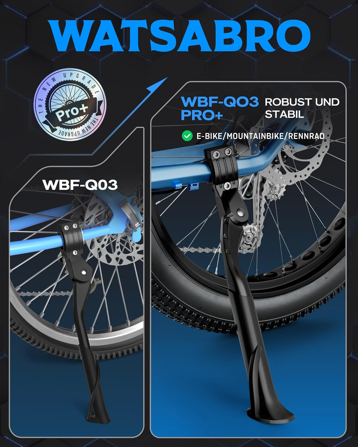 Cavalletto per Bicicletta Da 24 – 29 Pollici Pro+, Altezza Regolabile, Aumento Dei Piedini in Gomma Antiscivolo, Carico Massimo 42 Kg, Supporto per Bici Da Città, MTB, VTT, Bici Da Corsa
