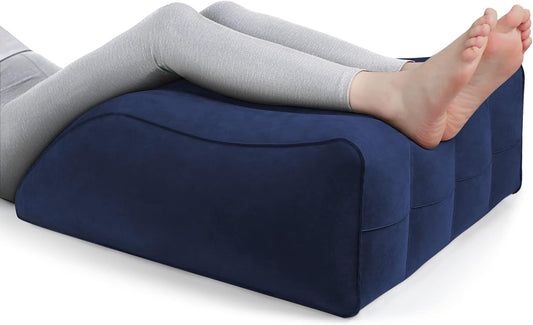 Cuscino per Gambe, Cuscini per Gambe Comfort per Dormire, Migliora La Circolazione E Riduce Il Gonfiore, Adatto per Migliorare La Qualità Del Sonno, Gravidanza, Chirurgia E Infortuni, Recupero(Blu)