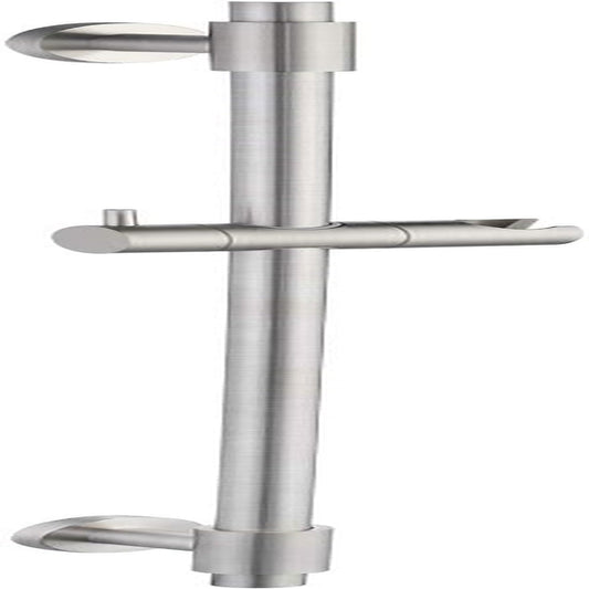 Colonna Doccia Asta Doccia Saliscendi Acciaio Inox, Asta Doccia Con Supporto Soffione Regolabile, Spazzolato 78CM, F209S78-BS
