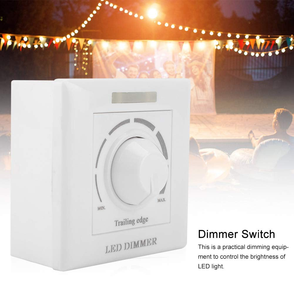 Interruttore Dimmer, Luce LED Luminosità Regolabile Interruttore Parete Con Telecomando IR 200W Interruttore Intelligente Dimmer 220V per Illuminazione Domestica