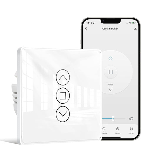 2.5D Wlan Shutter Switch, Alexa Smart Blinds Switch Neutral Wire Required, Wifi Shutter Control Flush Mount, Timer E Voice Control, Compatibile Con Alexa E Google Home