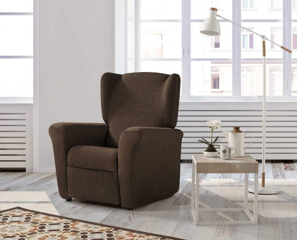 Textil Betina Fodera per Poltrona Elasticizzata, Tela, Marrone, Sillón Relax 1 Plaza