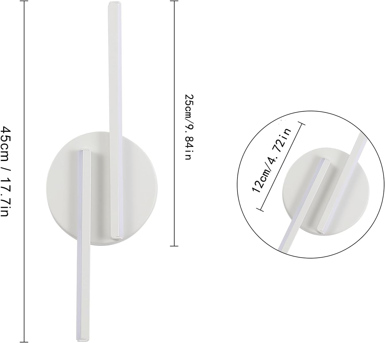 Applique Da Parete Interno LED, 16W Lampada Da Parete Moderno, Luce Fredda 6500K Lampada a Muro per Camera Da Letto Soggiorno Corridoio Scale