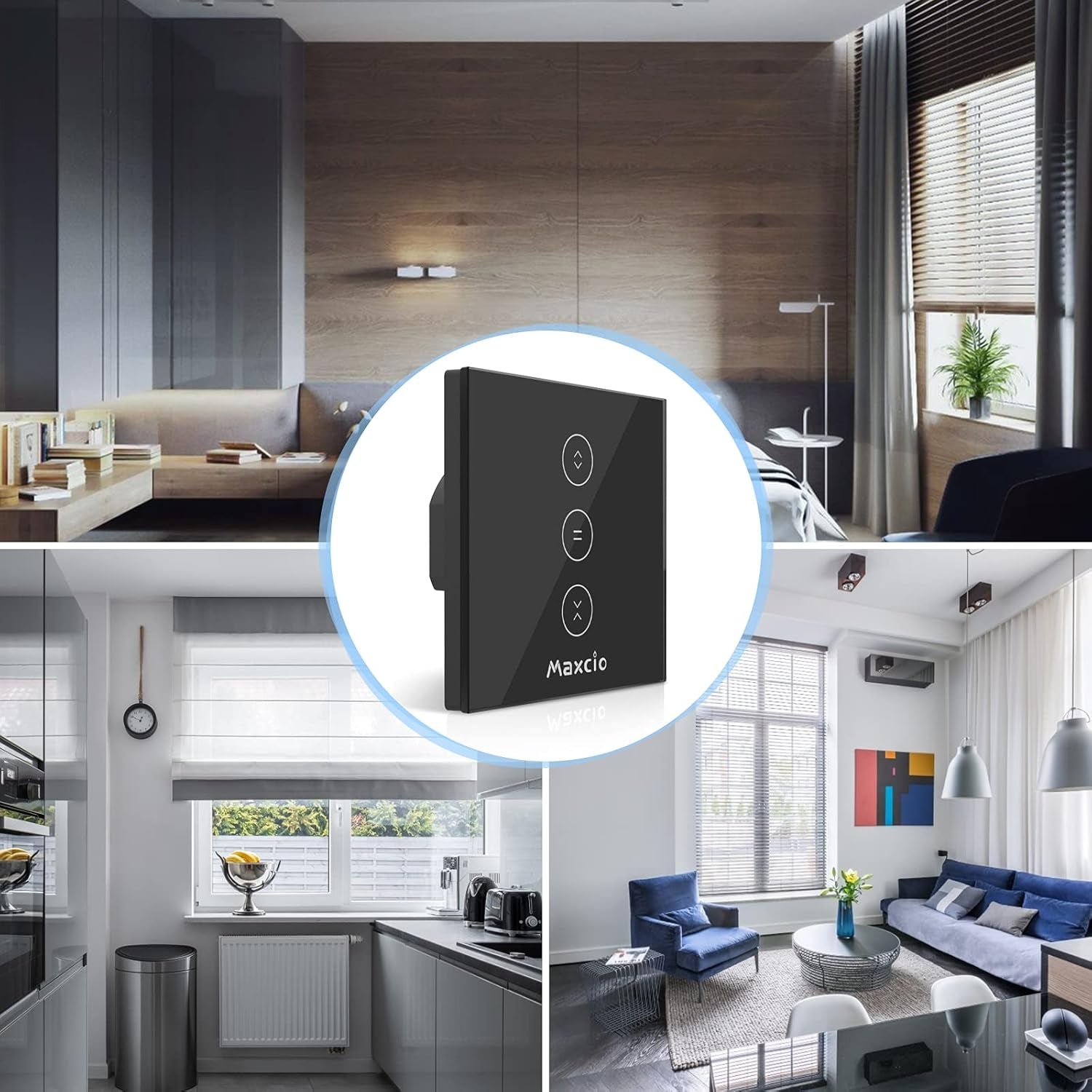 Interruttore Tapparelle Wifi,  Smart Switch per Tapparelle Elettriche, Compatibile Con Alexa E Google Home, APP Controllo, Interruttore Wifi per Persiane Avvolgibili E Tende