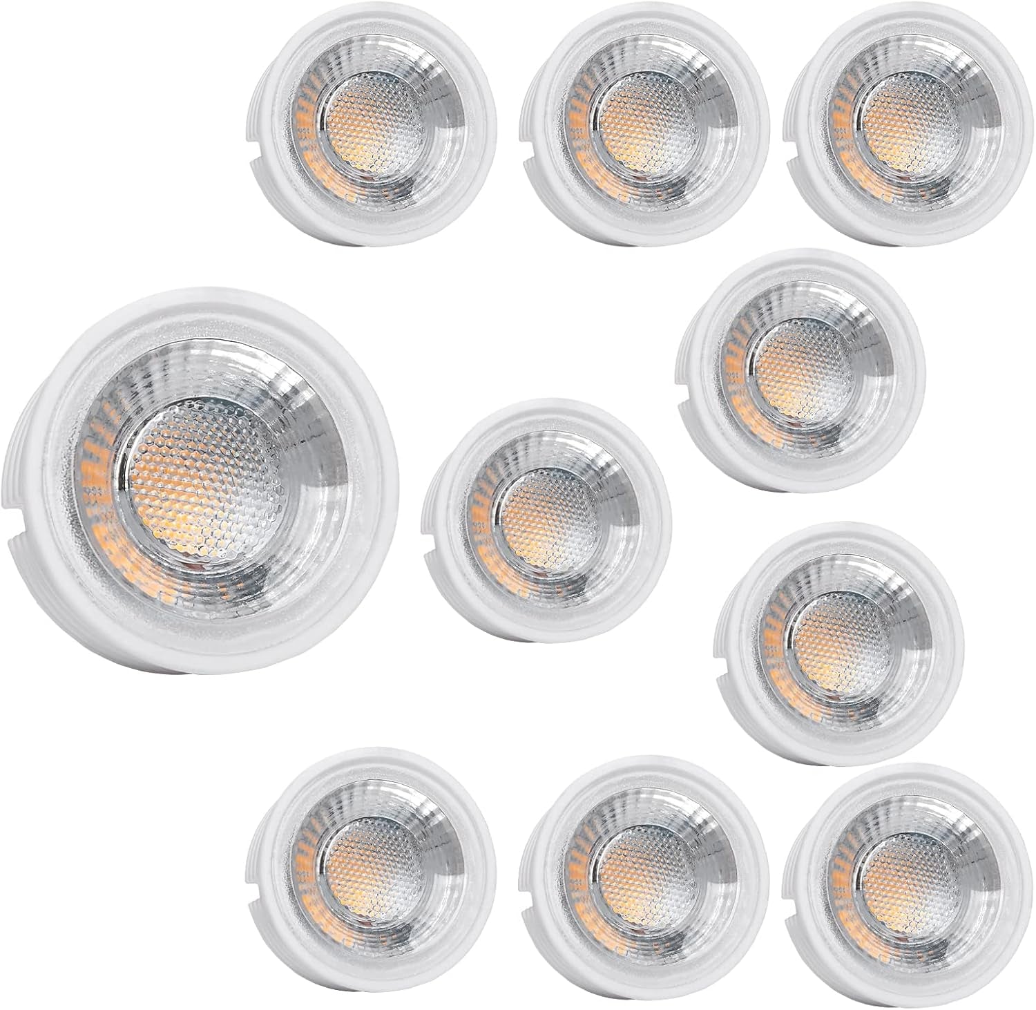 10 Moduli LED Come Ricambio GU10 – 5 W 38 ° Dimmerabile in Ceramica Super Piatta 230 V – Lampadina per Faretto Da Incasso Lampada Lampada Faretto (Bianco Neutro 4000 K)