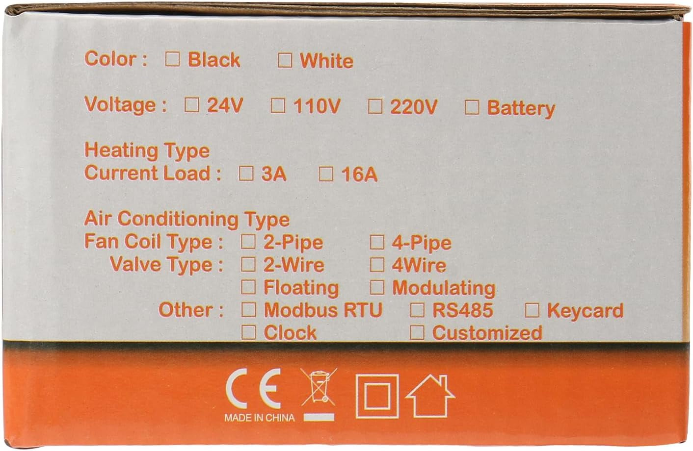 Termostato Riscaldamento Wg808,Con Tasti a Sfioramento,Ac230V 10A Adatto per Il Riscaldamento Radiante NERO