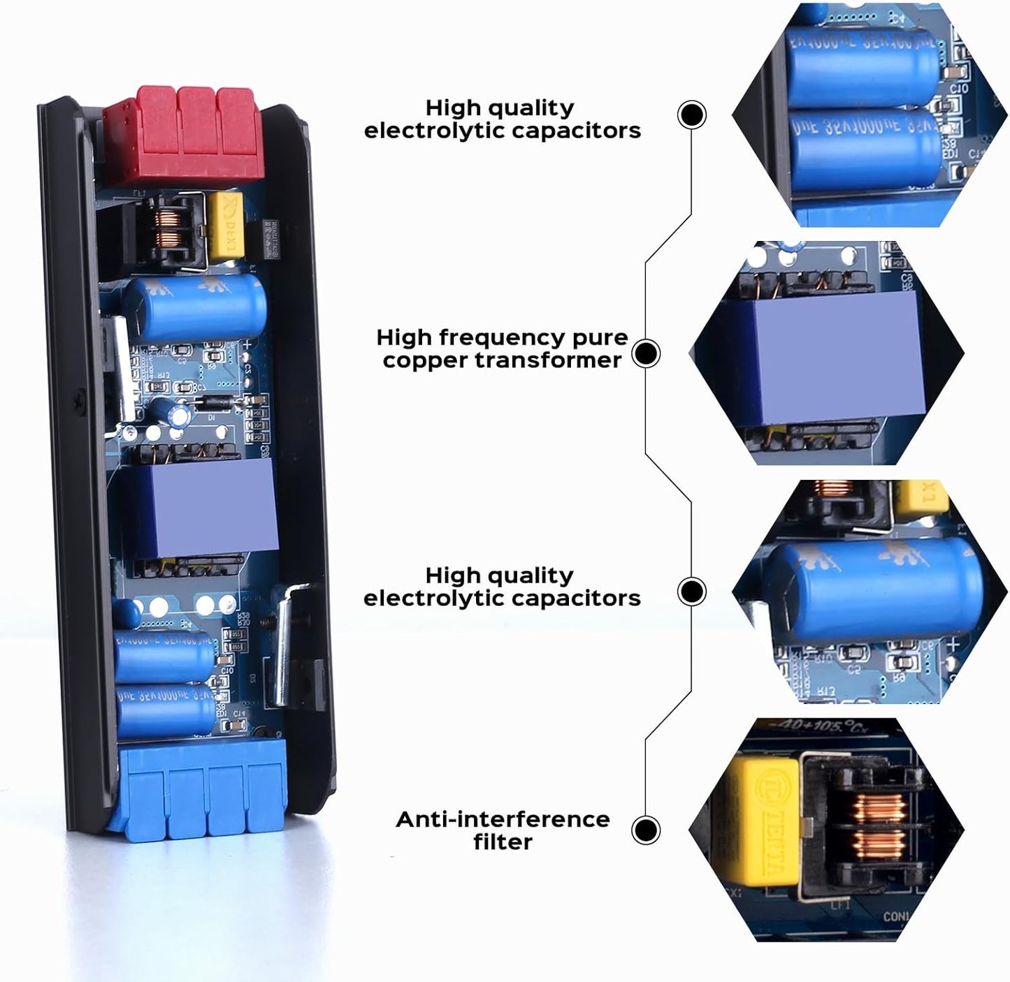 Transformador 220V a 12V,  Fuente Alimentacion 12V 400W 33,3A LED Driver, Ultra Fino 220V a 12V DC Driver De Bajo Tensión Controlador LED Voltaje Constante