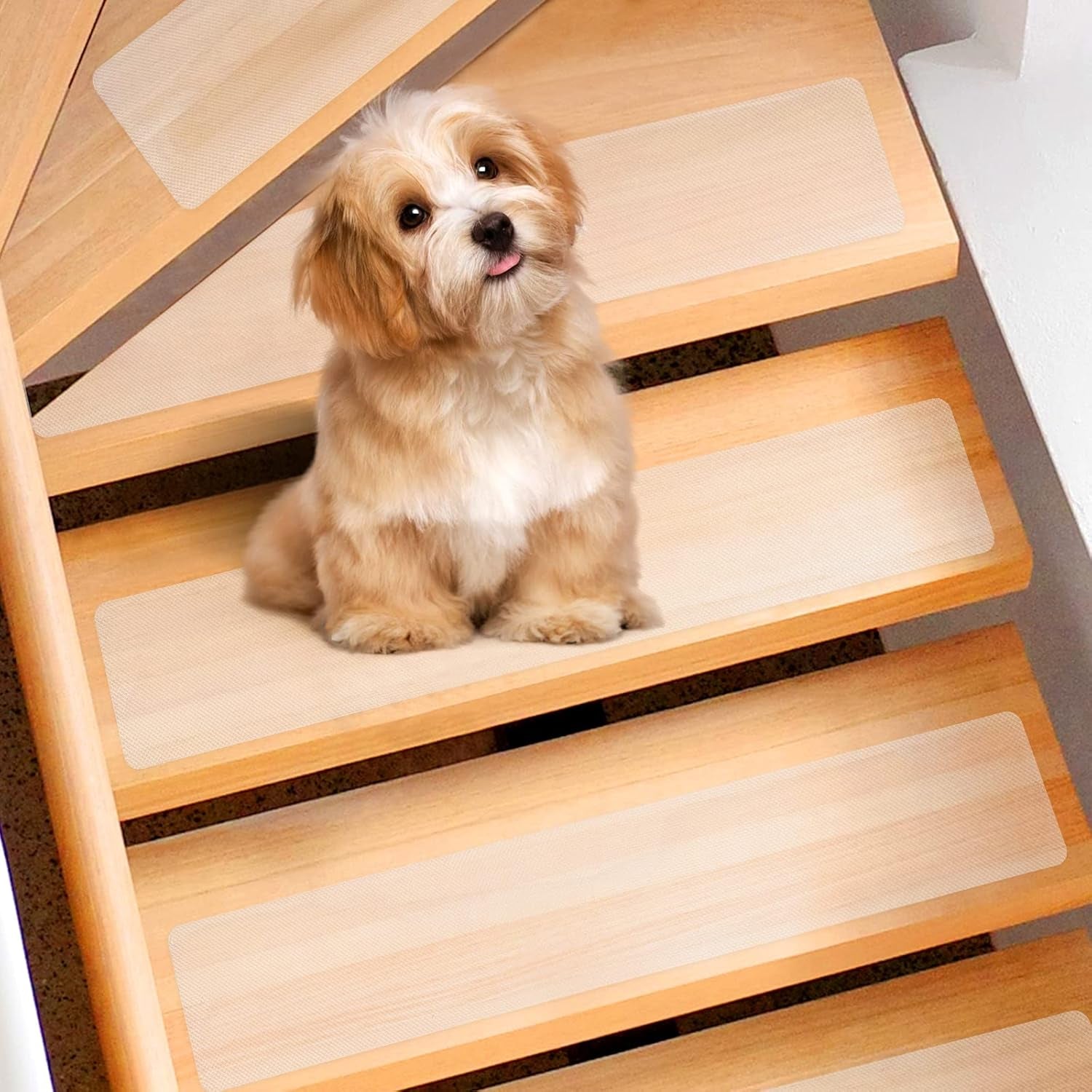 Antiscivolo per Tappeti Scale,Transparant Moquette Adesiva Strisce Antiscivolo per Scale, per Gradini in Legno Di Tappeti Antiscivolo per Pavimento Protezione Decorativa,15 X 60 Cm, 15 Pezzi