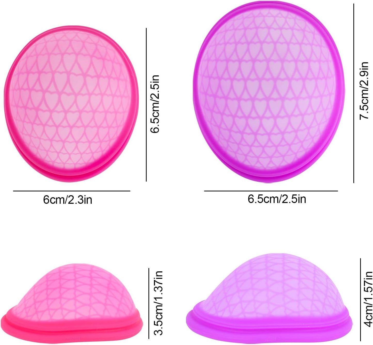 ‎ Disco Mestruale Taglie (S & L) Extra-Sottile Con Design Flat-Fit Menstrual Cup, Morbido Mestruale Coppetta,100% Silicone Di Grado Medico Lavabile Coppette Riutilizzabile Mestruale Disc