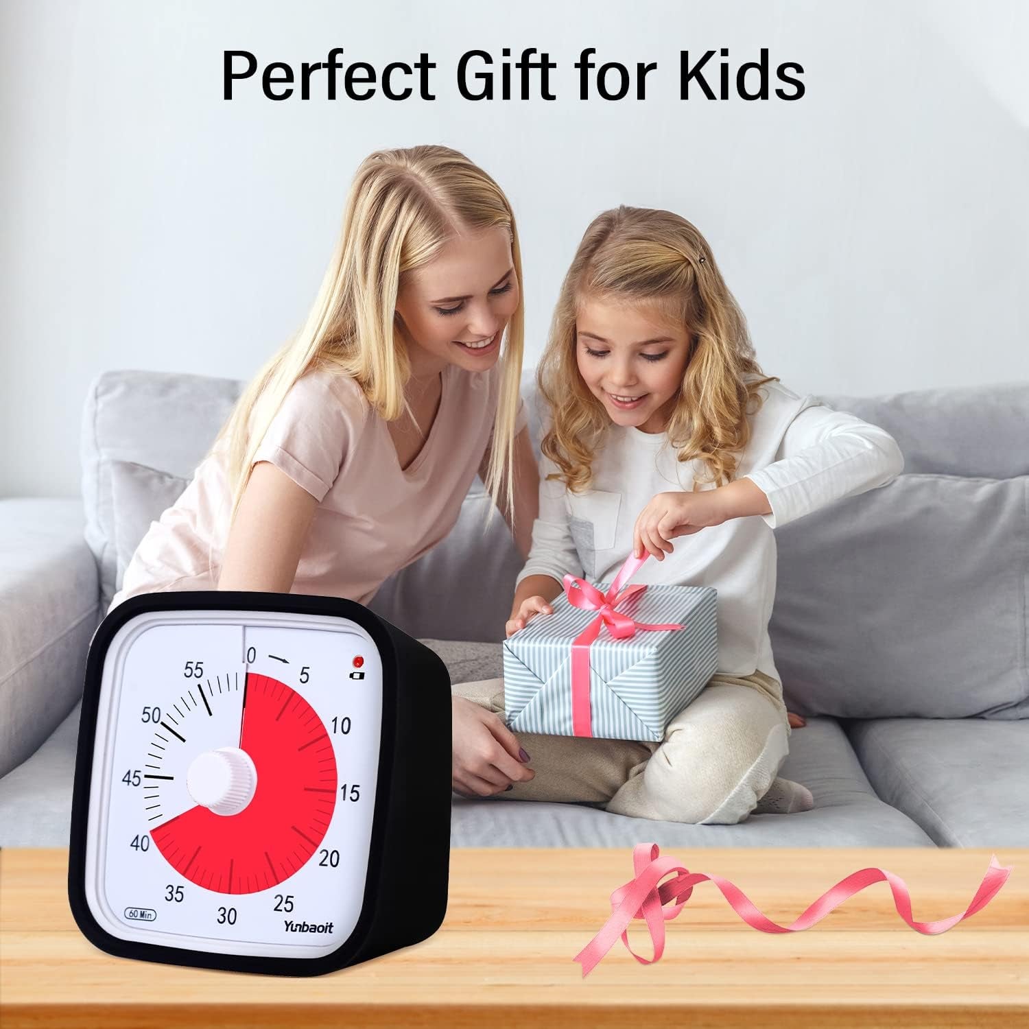 Timer Visivo Con Custodia Di Protezione, Aggiornato per Conto Alla Rovescia Di 60 Minuti per Bambini E Adulti Con Promemoria Di Batteria Bassa, Strumento Di Gestione Del Tempo(Nero)