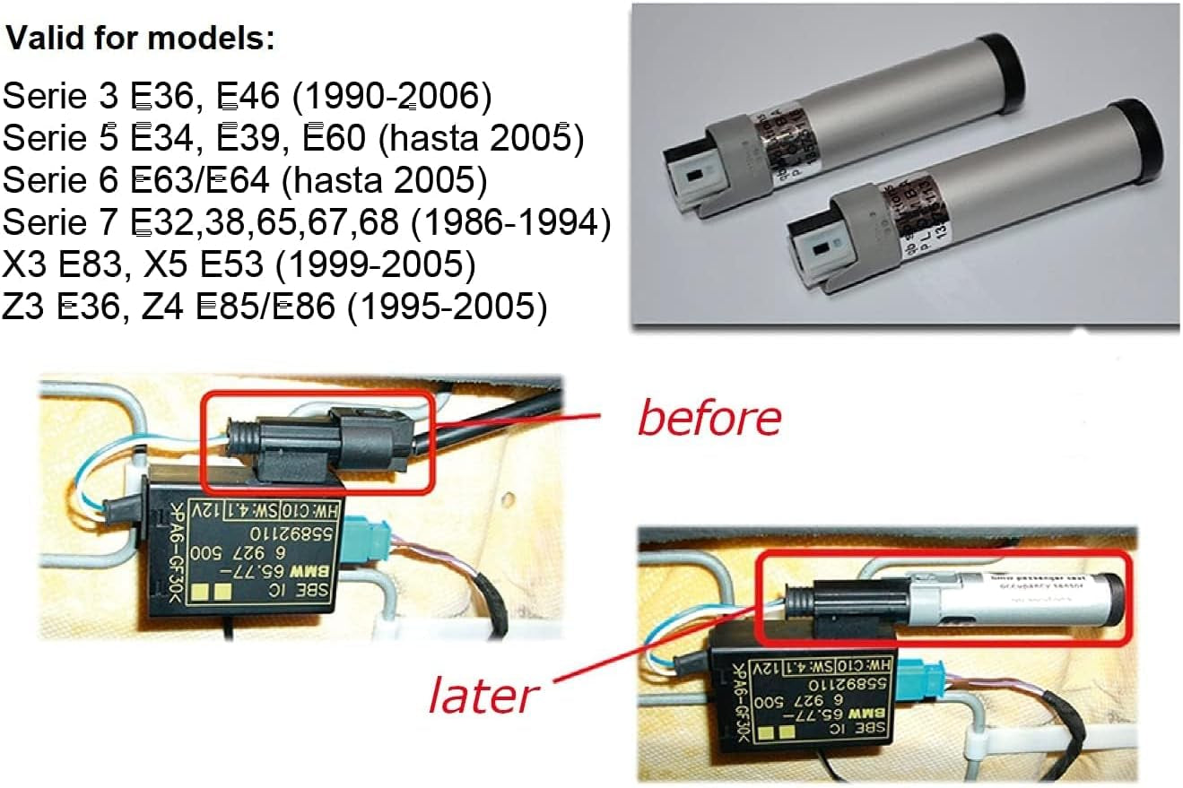 Emulatore Sensore Di Occupazione Sedile Passeggero Simulatore Bypass SRS Soluzione Guasto Luce Rossa Tappetino per E36 E46 E34 E39 E60 E63 E64 E38 E65