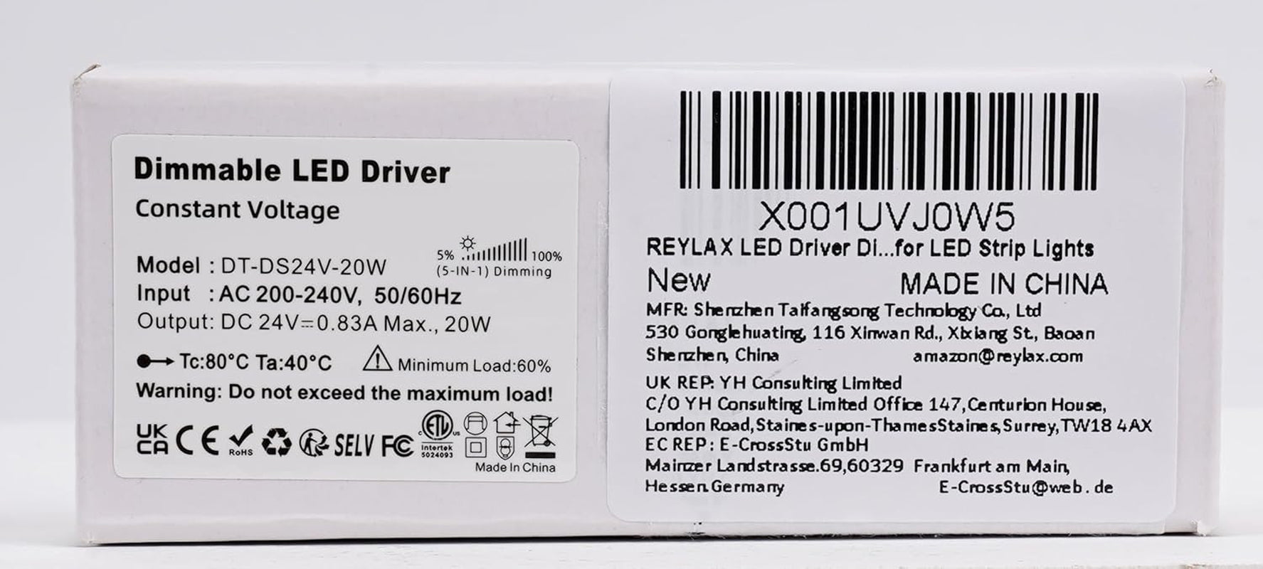 Trasformatore LED 24V 20W Dimmerabile Triac & 0-10V&1-10V & PWM & Resistenza Da 100K Alimentatore 24V 0.83A Di Tensione Costante Driver LED AC 220V to DC Trasformatori Di Bassa Tensione