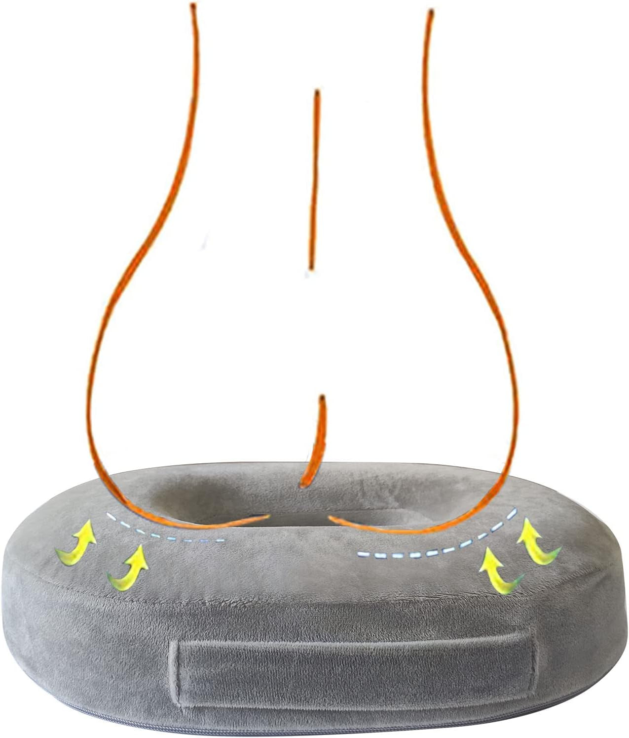 Cuscino Ortopedico Ad Anello in Schiuma Di Memoria - Cuscino a Ciambella per Emorroidi, Dolori Al Coccige, Gravidanza, Dolori Post-Parto, per Sedia a Rotelle, Auto, Ufficio