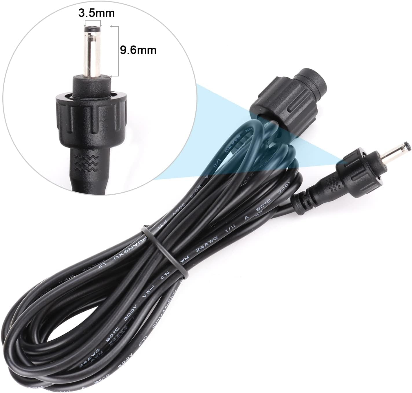Adattatore LED per Illuminazione Da Giardino,Alimentatore LED IP44 per Faretti Da Giardino 12V DC E Cavo Impermeabile per Luci Esterne Da 2,5 M 1 Confezione