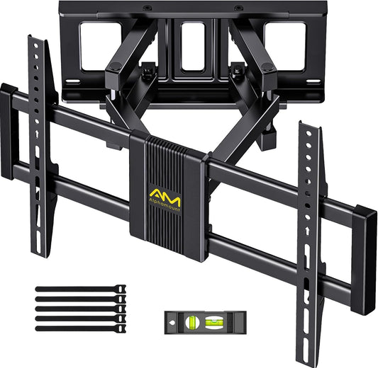 Supporto TV Parete per 37-75 Pollici Schermi Fino a 45 Kg, Staffa Tv Con Doppie Braccia, Girevole, Estensione E Inclinazione, Supporto a Parete Con Max VESA 600X400 Mm, APLF6-E