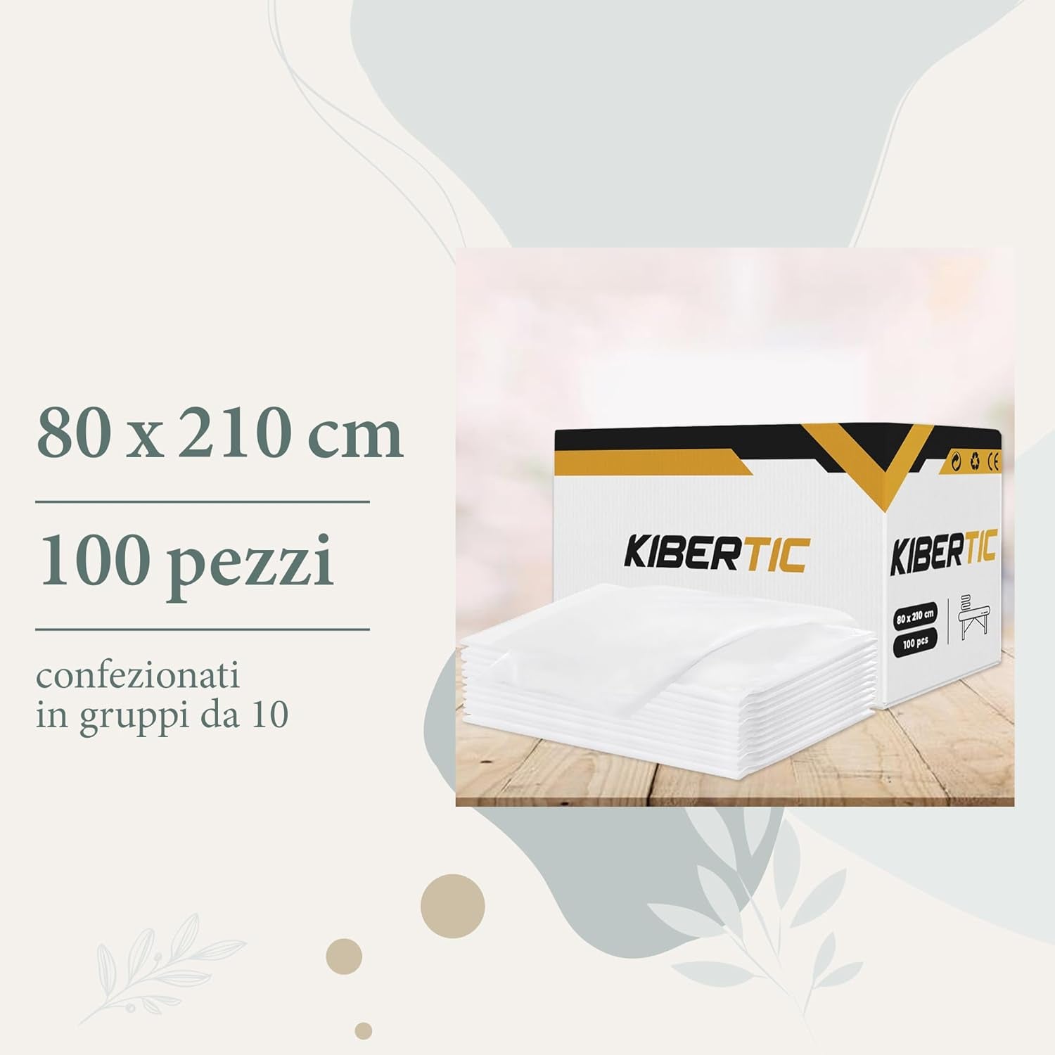 - 100 Uds Lenzuola Usa E Getta Con Angoli Lettino 80X210 Cm, Copri Lettino Da Massaggio TNT per Estetista Con Elastici, Lenzuolo Impermeabile Monouso, per SPA & Salone & Estetica