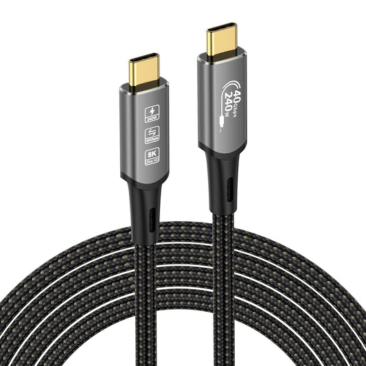 Cavo USB 4, Con Cavo Thunderbolt 4, Cavo Di Ricarica Da 240 W, Cavo Dati Da 40 Gbps, 8 K a 60 Hz, 4 K120 Hz, HDR, PD3.1, USB C a USB C, per Hub, Dock Macbook, M1 M2, M3, Mac Studio SSD, Laptop,