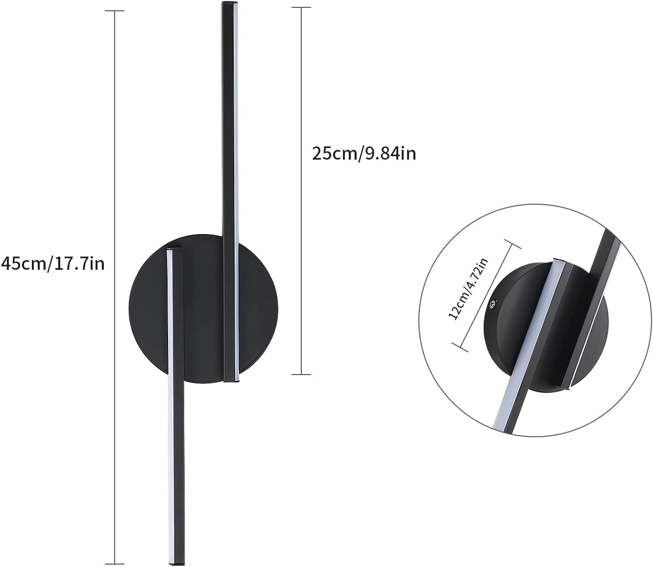 Applique Da Parete Interno, 16W Lampada LED Moderno, 1800LM per Soggiorno Camera Da Letto Corridoio Scale Luce Notturn 3000K Bianca Calda