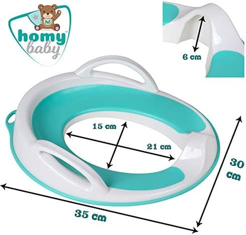 Riduttore Water Bambini | Adattatore WC Bambini Portatile | Universale | Riduttore Sedia Bambino Ergonomico | Vasino Copriwater Bambino | Sedile Toilette Bianco E Azzurro