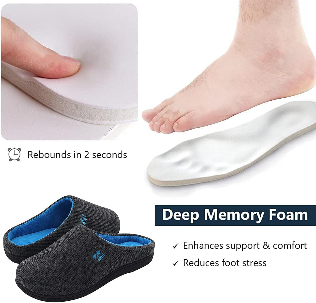 Bicolore Pantofola Da Uomo in Memory Foam