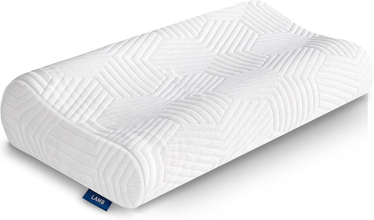 Cuscino Cervicale per Dormire, Cuscino Memory Foam, Antirussamento E Traspirante, Federa Anallergica - Supporto Ergonomico Con Altezza Regolabile E Onde Doppie-Dormi Come Una Brezza