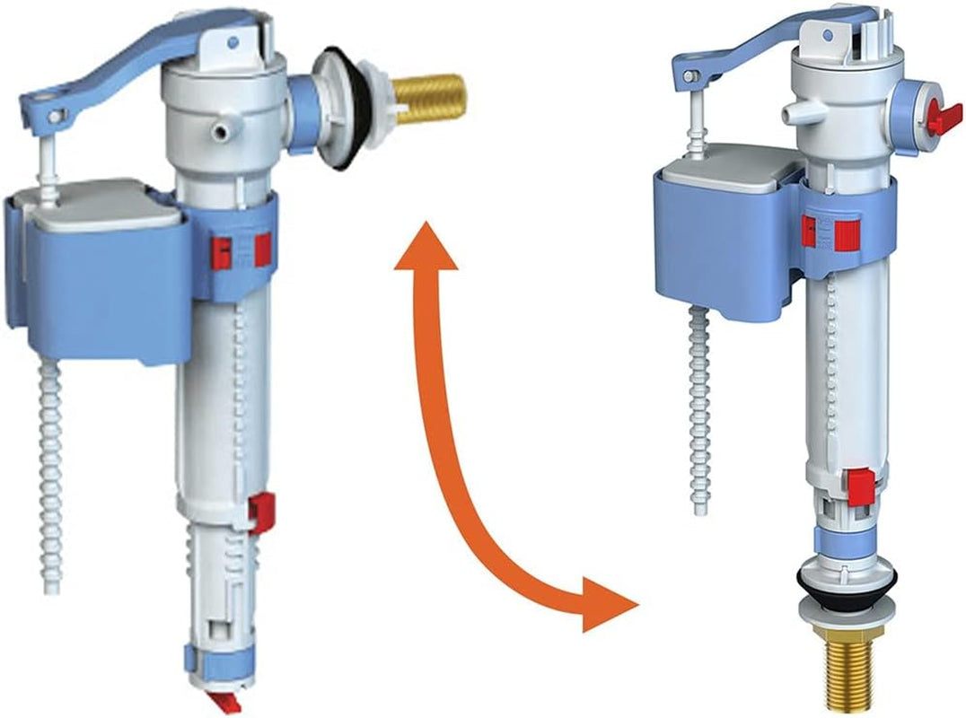 Valvole Di Scarico Wc,Galleggiante Valvola Reversibile per WC Alimentazione,Valvola Di Scarico Regolabile,Universale Ed Economico Costruttiva - Ottone Accoppiamento M12 / 17 (3/8")