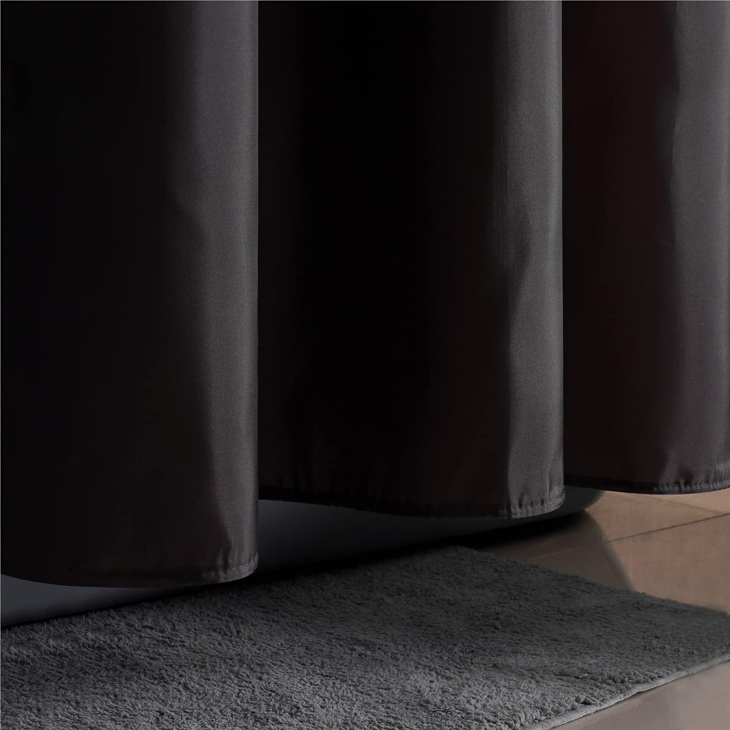 - Tenda per Doccia E Vasca Da Bagno, Resistente Alla Muffa, in Tessuto Impermeabile, Lavabile, 180 X 203 Cm, Con Occhielli Grandi, Colore Grigio Scuro
