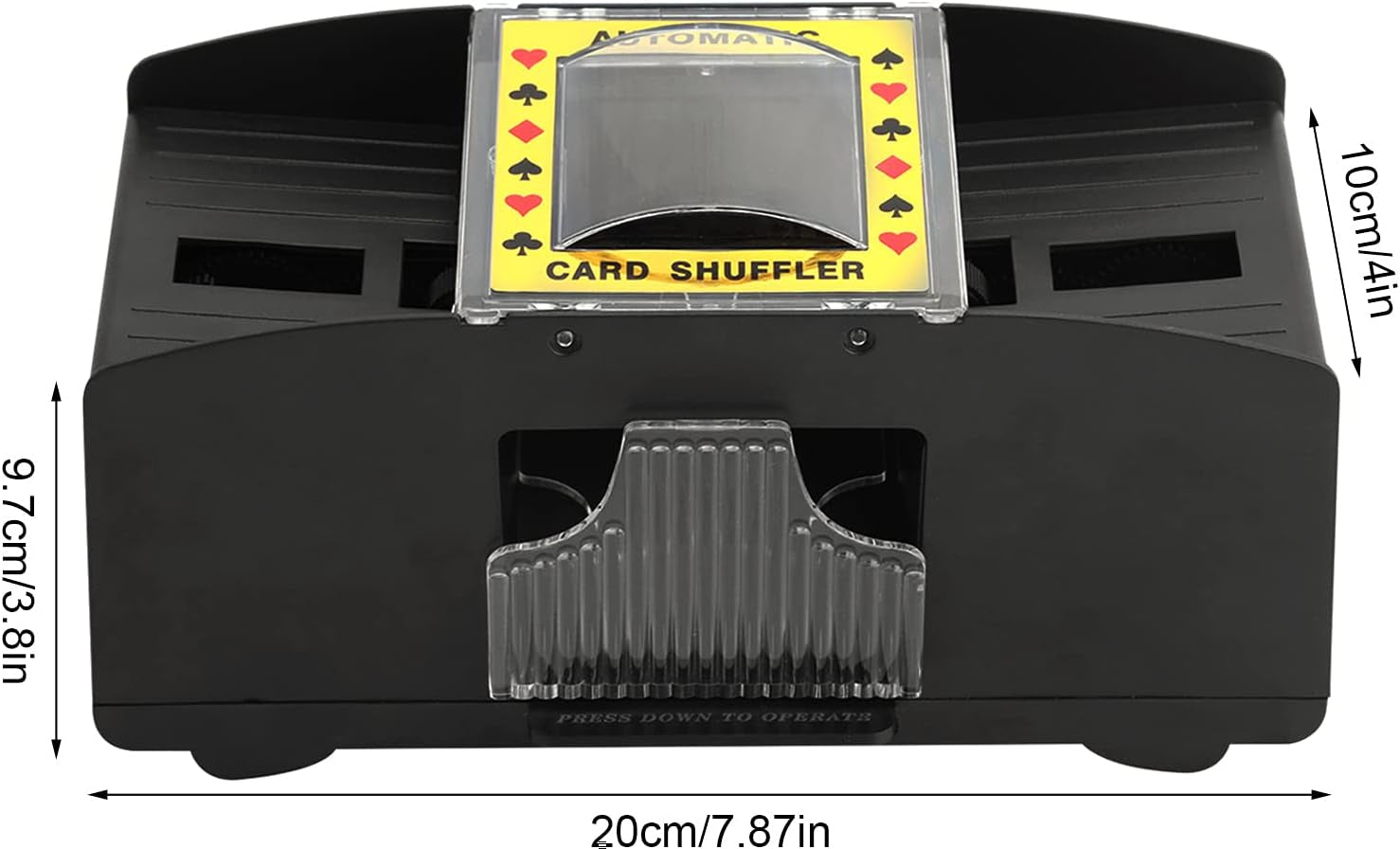 Carta Shuffler, Macchina Automatica Shuffler 2 Deck, Funzionamento a Batteria/Ricarica USB - Una/Due Deck Card Shuffle Sorter, Casinò Elettronico Poker Card Shuffling