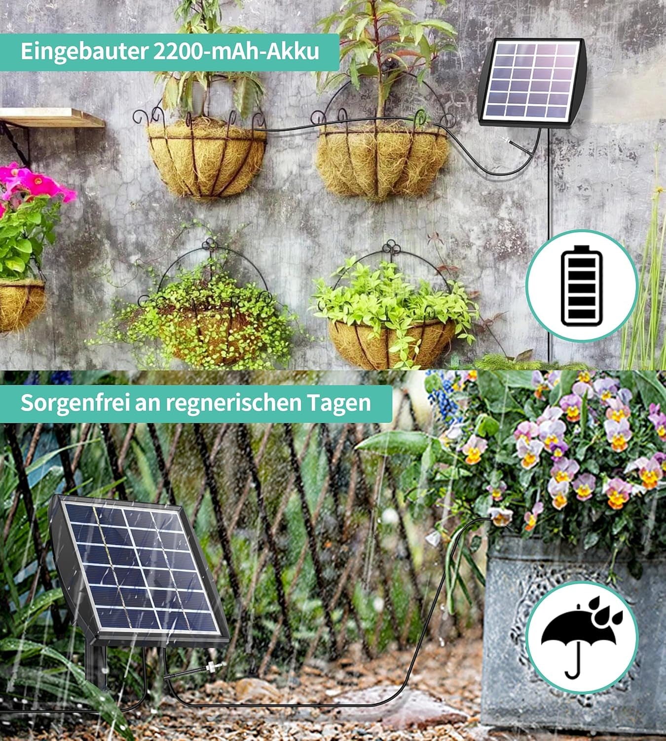 - Sistema Di Irrigazione a Goccia, Sistema Di Irrigazione Automatico, Sistema Di Irrigazione Da Giardino per Giardino E Balcone, Piante in Vaso Da Esterni, Verdure, Piante in Vaso