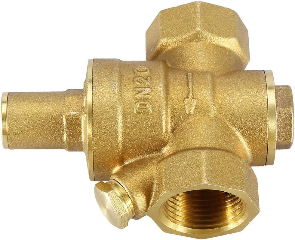 Riduttore Di Pressione Acqua, DN20 3/4" 1.6Mpa Regolatore Di Pressione Dell'Acqua in Ottone Riduttore Di Pressione