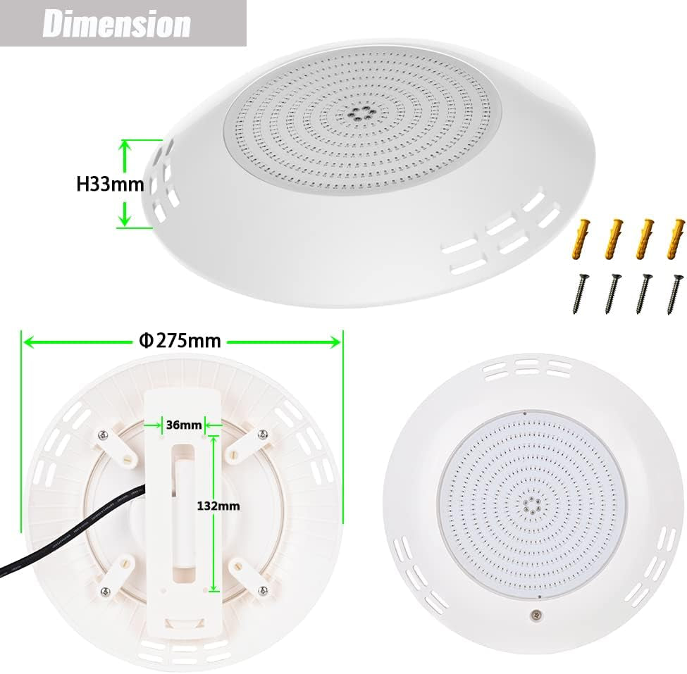 Luce Piscina LED Riempito Di Resina,35W Faretti Ultrapiatta Para Piscina RGB Sincronizzato Con Telecomando,140°Angolo Del Fascio,Ip68 Impermeabile,12V AC(2 Lampada)