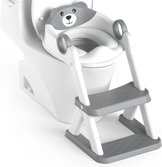 Riduttore Wc per Bambini, Sedile Rialzato per Bambini Maschi E Femmine, Sedile WC Portatile Pieghevole per Bambini, Pedana Antiscivolo Anti-Spruzzo, Scala per Sedile Del Water