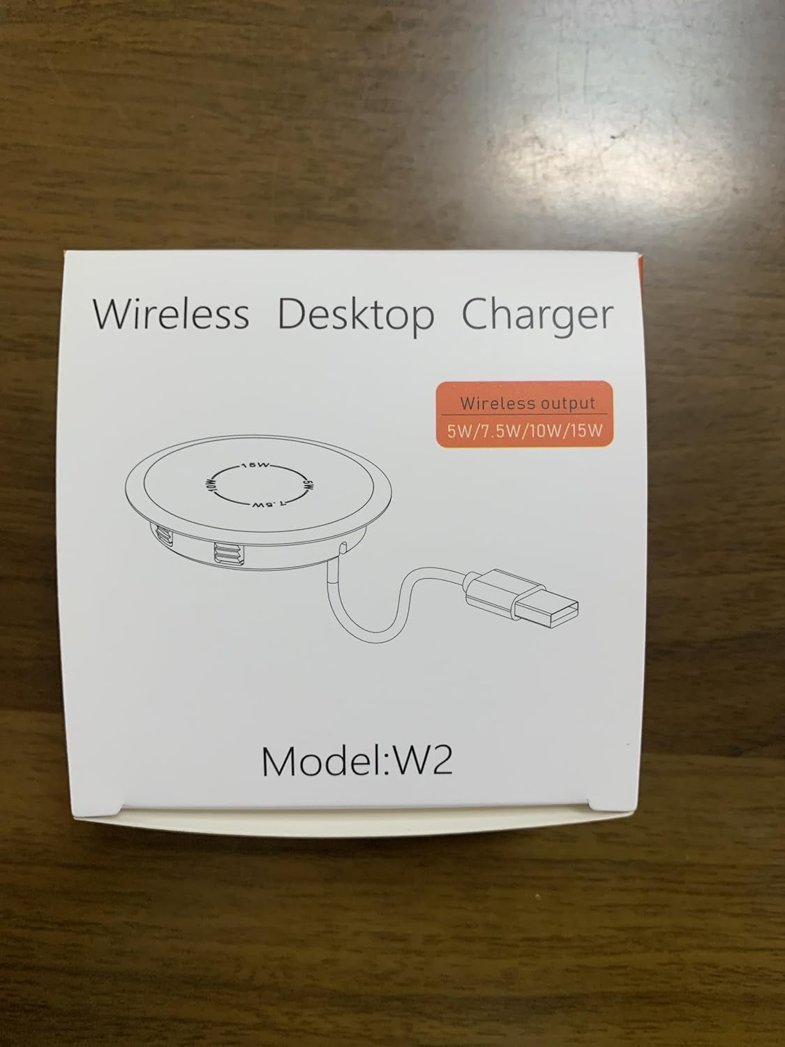 Caricatore Wireless Da Tavolo Incorporato, QI Standard Wireless Fast Charging Station 5W 7.5W 10W 15W Invisibile Wireless Charger Compatibile Con I-Phone 12, 11, XS Ecc