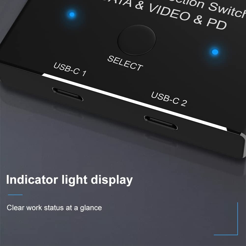 Switch USB KVM USB C, Commutatore a Due Vie, 1 X 2/2 X 1 USB 3.1, Splitter Dati Video 8 K @30 Hz PD 100 W per PC Monitor Cellulare