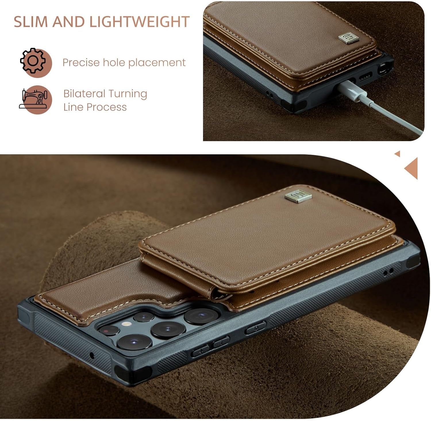 Custodia a Portafoglio per Galaxy S23 Ultra Con Blocco RFID, [Pelle PU Di Alta Qualità] [Slot per Schede] [Chiusura Magnetica] Custodia a Portafoglio Verticale Antiurto Compatibile Con Samsung