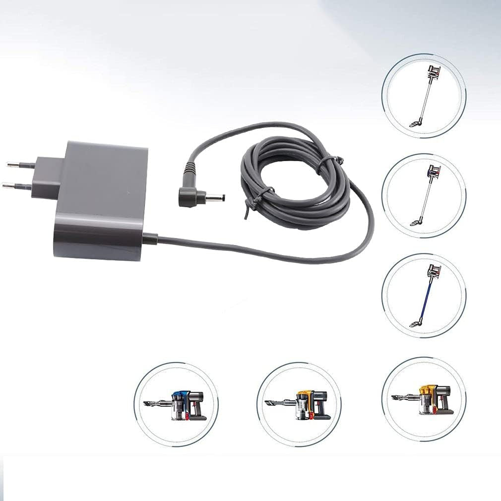 Caricabatteria Sostitutivo Adattatore per Dyson V10/SV12/V11/SV14/V15,30.45V Aspirapolvere Caricatore per Dyson Absolute Animal Cordless Handheld Aspirapolvere