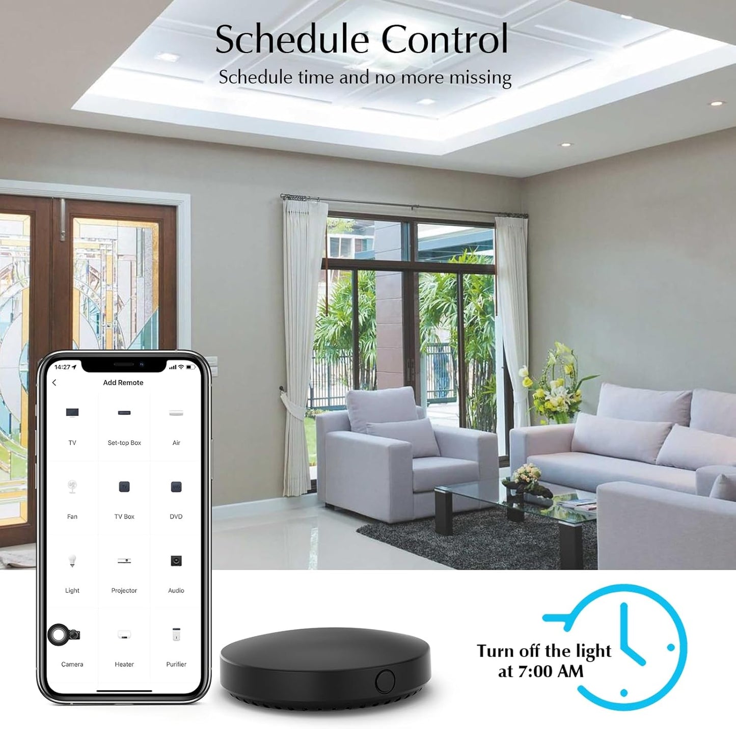 Emylo Smart Home Hub, Telecomando Universale Intelligente Telecomando Condizionatore Universale Wireless, Dispositivo IR+RF, Compatibile Con Tuya Smart Controllo Vocale Alexa Google Home