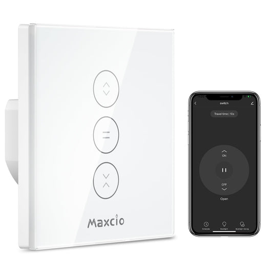 Interruttore per Tapparelle Wlan – Intelligente Controllo per Tapparelle Compatibile Con Alexa, Google Assistant, Siri – Timer per Persiane, Tapparelle, Tenda, Tenda