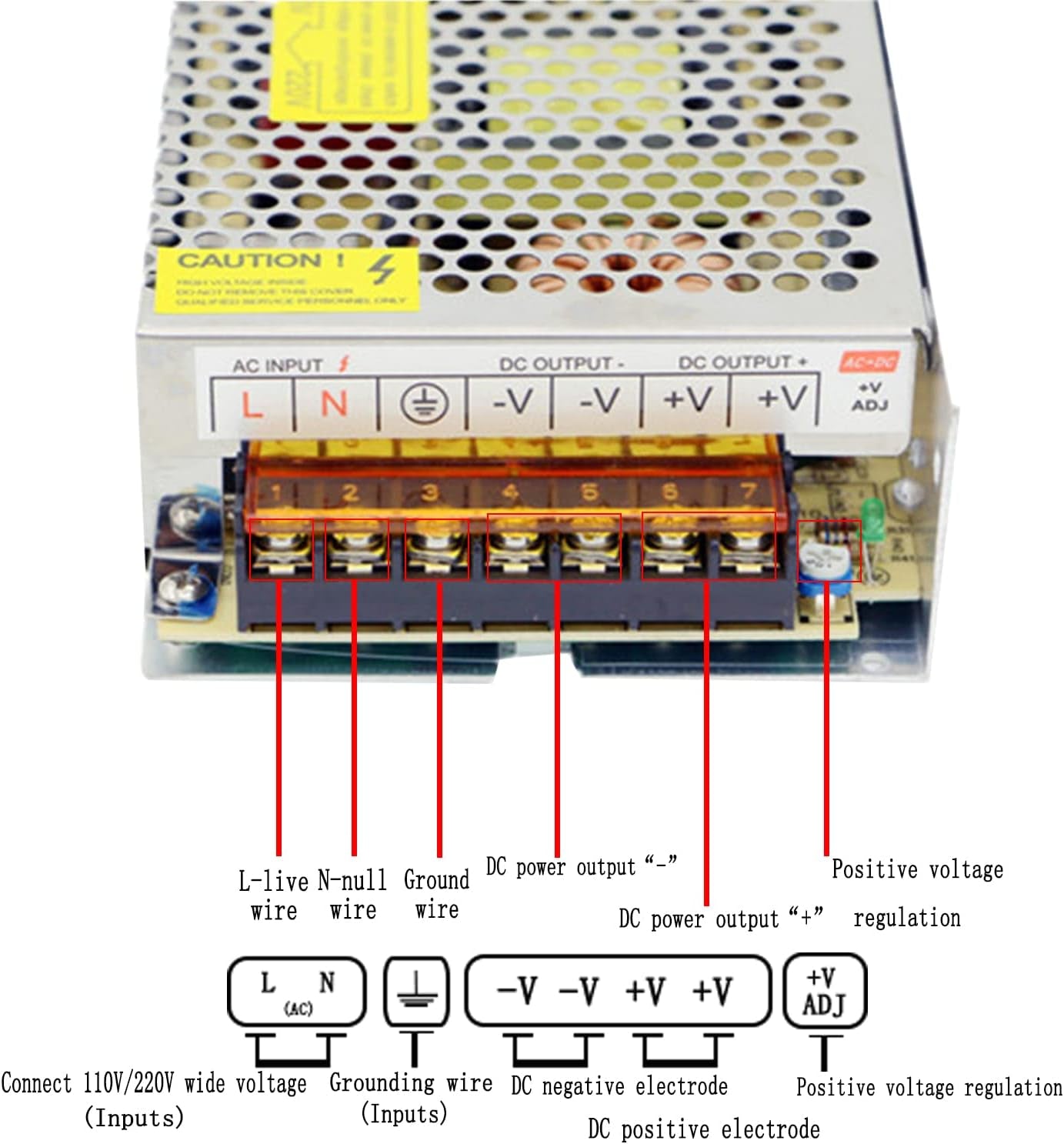 18V 5A 90W Alimentatore Universale Di Commutazione Cortocircuito Cortocircuito E Sovraccarico AC100-260V DC18V 5A 90W