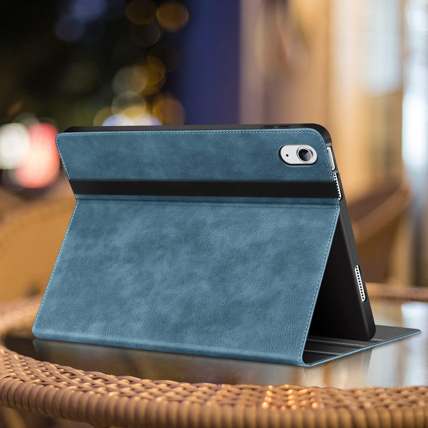 HOLIMET Custodia per Ipad 10 Generazione 2022 Con Portapenne, Ipad 10 Gen 2022, in Pelle PU, Cover Posteriore in TPU, Resistente Agli Urti, Auto Dormire/Guardia per Ipad 10 Generazione, Colore: Blu