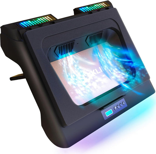 Everest Base Raffreddamento PC Portatile | Nuova 2024 | Supporto PC Portatile Con Ventola Turbo (4300 RPM) | Guarnizione in Foam per Massime Prestazioni | Evita Il Surriscaldamento | Da 15 a 17"