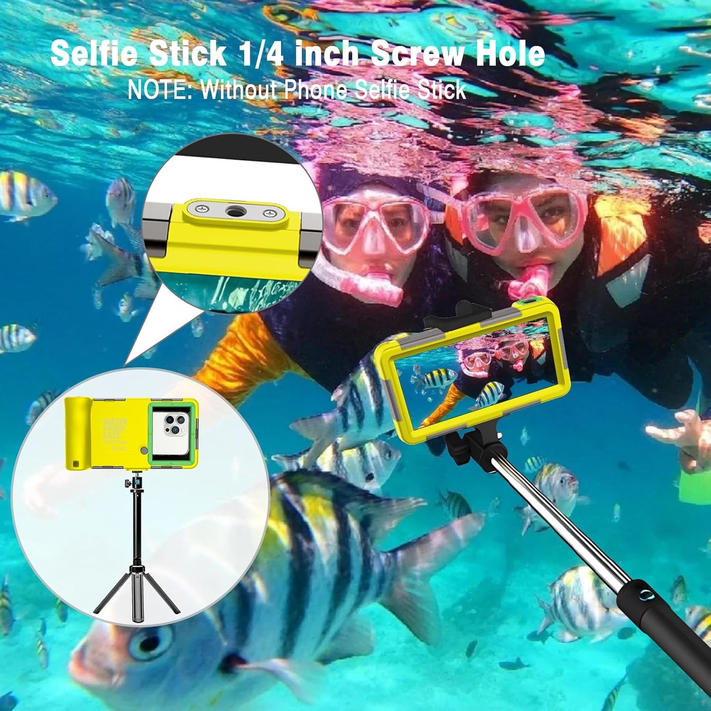Custodia Impermeabile IPX8 Impermeabile Profonda 15 M Universale Immersioni Professionali per Cellulare Subacqueo Custodia per Iphone Samsung Huawei Xiaomi